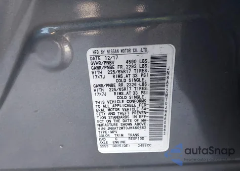 2018 Nissan Rogue S z USA, uszkodzony, nr VIN JN8AT2MT0JW460662